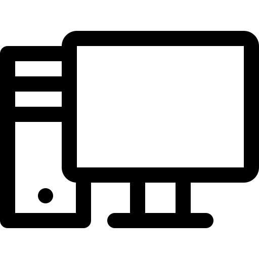 Computer icon showing desktop computer