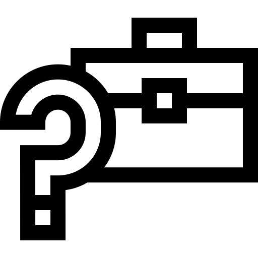 Lost and found icon showing search symbol