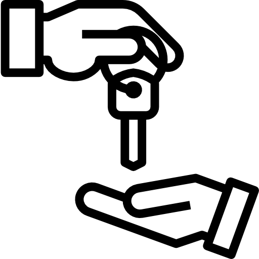 Property rent icon showing keys